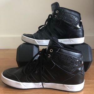 Adidas leopard print high tops